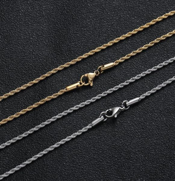 hip hop 18k gold plated stainless steel 2mm ed rope chain women039s choker necklace for men hiphop jewelry gift3091817, Silver
hip hop 18k gold plated stainless steel 2mm ed rope chain women039s choker necklace for men hiphop jewelry gift3091817, Silver