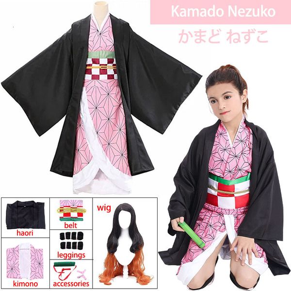 cosplay anime demon slayer kamado nezuko cosplay kimetu no yaiba costume haori kimono uniform wig halloween clothes children 230731, Blue
cosplay anime demon slayer kamado nezuko cosplay kimetu no yaiba costume haori kimono uniform wig halloween clothes children 230731, Blue