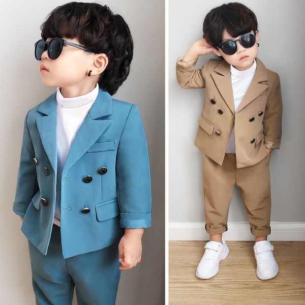 suits spring autumn child double breasted suit set boys pure color blazer pants 2pcs clothing set kids host party performance costume 230801, Black
suits spring autumn child double breasted suit set boys pure color blazer pants 2pcs clothing set kids host party performance costume 230801, Black
