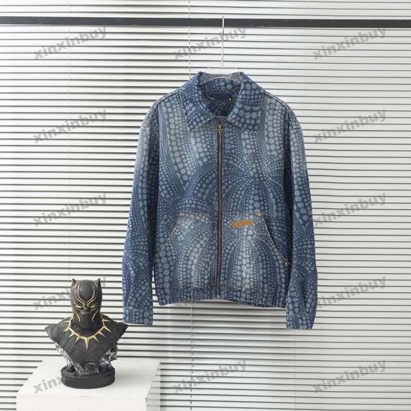 xinxinbuy men designer coat jacket denim dots lotus leaf letter jacquard long sleeve women gray black white blue m-2xl, Black;brown
xinxinbuy men designer coat jacket denim dots lotus leaf letter jacquard long sleeve women gray black white blue m-2xl, Black;brown
