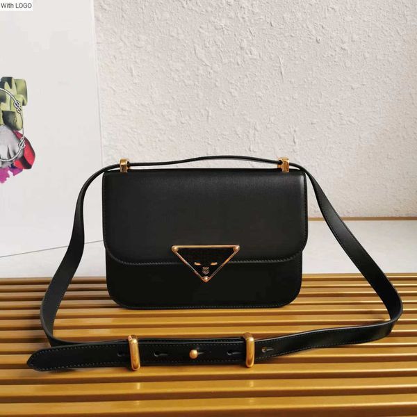 2023 new 9a bag embleme leather bag flap shoulde bags classic triangular badge crossbody flap gold metal rectangular handbags 24cm, Black
2023 new 9a bag embleme leather bag flap shoulde bags classic triangular badge crossbody flap gold metal rectangular handbags 24cm, Black