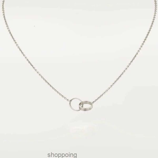 classic design double loop charms pendant love necklace for girls 316l steel wedding jewelry collares collierox7b, Silver
classic design double loop charms pendant love necklace for girls 316l steel wedding jewelry collares collierox7b, Silver