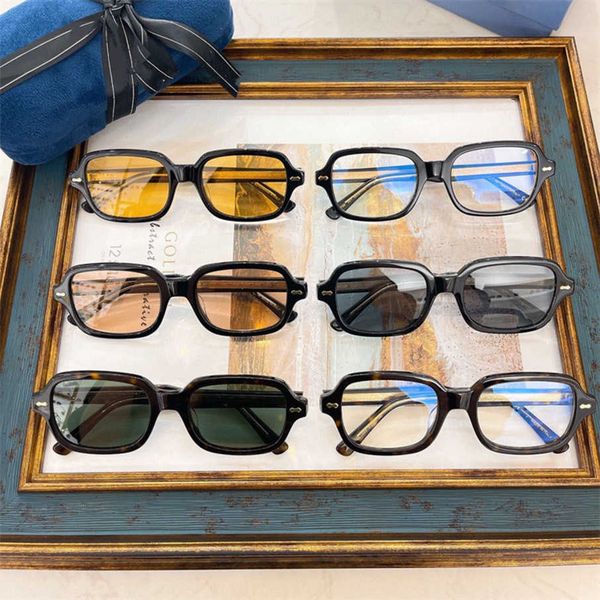 2023 new luxury designer ghome plate square ins uv protection can matched with sunglasses gg0072, White;black