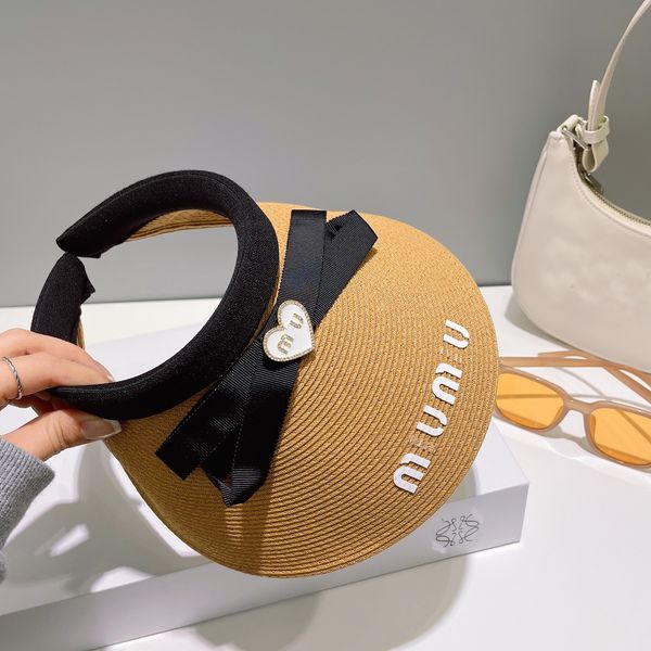 wide brim miu hats summer women's hand-embroidered pearl chains straw woven hollow hat sun shading and protection, Blue;gray
wide brim miu hats summer women's hand-embroidered pearl chains straw woven hollow hat sun shading and protection, Blue;gray