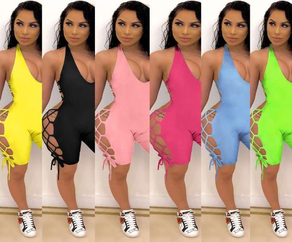 womens halter backless jumpsuit summer v neck sleeveless bandage hollow out shorts capris rompers bodysuit onesies plus size 9064915, Black;white
womens halter backless jumpsuit summer v neck sleeveless bandage hollow out shorts capris rompers bodysuit onesies plus size 9064915, Black;white