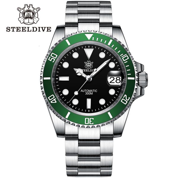 wristwatches steeldive sd1953 black dial green ceramic bezel nh35 automatic watch 300m waterproof sapphire glass men dive watches 230731, Slivery;brown
wristwatches steeldive sd1953 black dial green ceramic bezel nh35 automatic watch 300m waterproof sapphire glass men dive watches 230731, Slivery;brown