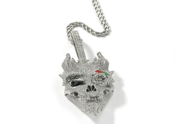 hip hop rose skull pendant necklaces for men women luxury designer mens bling diamond gold chain necklace jewelry love gift1432609, Silver
hip hop rose skull pendant necklaces for men women luxury designer mens bling diamond gold chain necklace jewelry love gift1432609, Silver