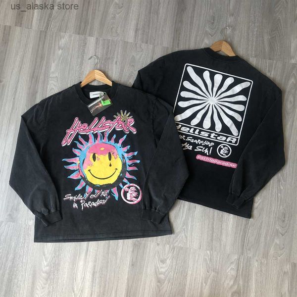 men's hoodies sweatshirts 666 streetwear vintage clothing rap hip hop high street sunflower graffiti oversized loose cotton tee t shir, Black
men's hoodies sweatshirts 666 streetwear vintage clothing rap hip hop high street sunflower graffiti oversized loose cotton tee t shir, Black