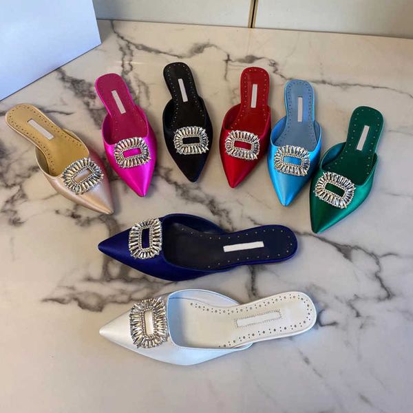 new crystal buckle decoration women slippers flats mules fuchsia silk flat slip on closed pointed toes shoes luxury designers slides slipper, Black
new crystal buckle decoration women slippers flats mules fuchsia silk flat slip on closed pointed toes shoes luxury designers slides slipper, Black