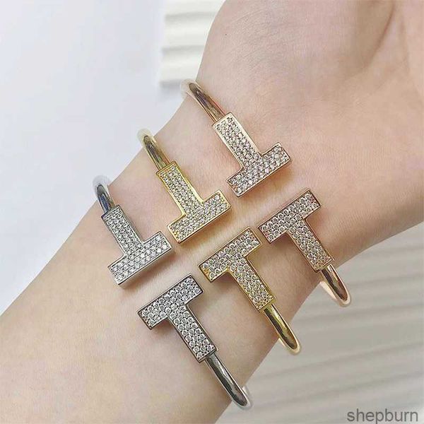 internet celebrity tiffay s925 sterling silver new wide double t bracelet fashion versatile premium women's diamond with, Black
internet celebrity tiffay s925 sterling silver new wide double t bracelet fashion versatile premium women's diamond with, Black