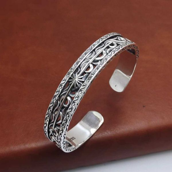 chrome hearts s925 sterling silver rattan pattern sunflower open bracelet 12 wide hollow out creative china-chic bracelet silver jewelry for, Black
chrome hearts s925 sterling silver rattan pattern sunflower open bracelet 12 wide hollow out creative china-chic bracelet silver jewelry for, Black