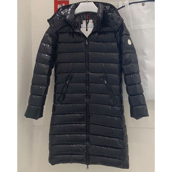 8.1 black hooded slim zipper midi down coat women 
8.1 black hooded slim zipper midi down coat women