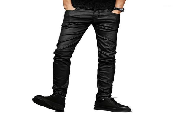 mens coated jeans korean fashion cool waxed waxing slim fit biker denim pants men039s6087914, Blue
mens coated jeans korean fashion cool waxed waxing slim fit biker denim pants men039s6087914, Blue