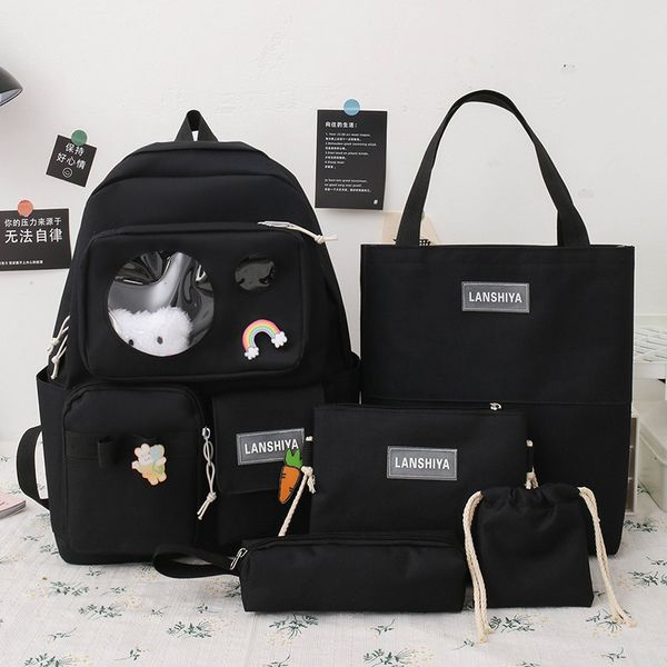 school bags 5 piece set school bags for teenager girls kawaii women backpack student waterproof canvas school backpack mochilas rucksacks 23
school bags 5 piece set school bags for teenager girls kawaii women backpack student waterproof canvas school backpack mochilas rucksacks 23