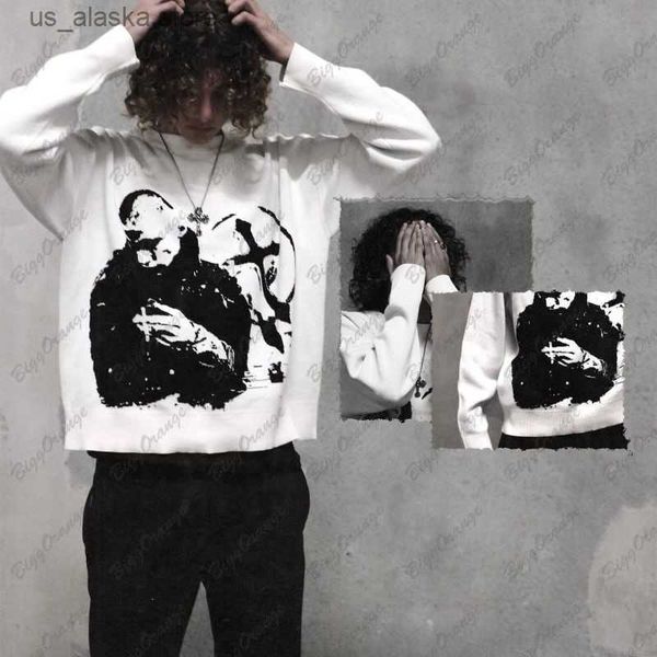 men's sweaters cardigan black sweater retro mens sweater retail and wholesale characters anime y2k knit clothing women's oversize, White;black
men's sweaters cardigan black sweater retro mens sweater retail and wholesale characters anime y2k knit clothing women's oversize, White;black