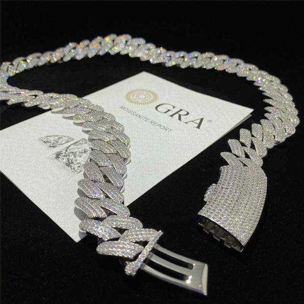 20mm 3 row moissanite vvs diamond miami cuban link chain 925 solid silver iced out moissanite cuban necklace curved clasp chain
20mm 3 row moissanite vvs diamond miami cuban link chain 925 solid silver iced out moissanite cuban necklace curved clasp chain