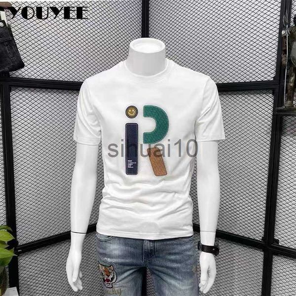 men's t-shirts summer new light luxury short sleeve t-shirt men's mercerized cotton slim letter t-shirt male round neck fashion cl, White;black
men's t-shirts summer new light luxury short sleeve t-shirt men's mercerized cotton slim letter t-shirt male round neck fashion cl, White;black