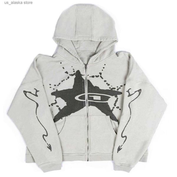 men's hoodies sweatshirts american retro star print zipper hoodie for men y2k hip hop loose harajuku sweatshirt streetwear gothic grung, Black
men's hoodies sweatshirts american retro star print zipper hoodie for men y2k hip hop loose harajuku sweatshirt streetwear gothic grung, Black