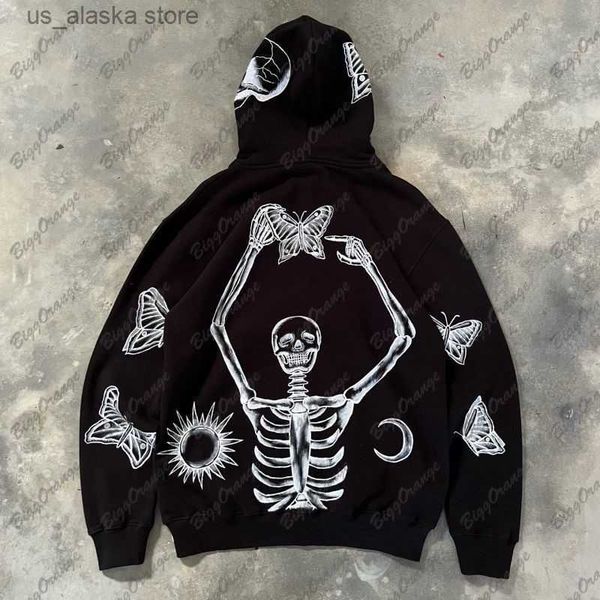 men's hoodies sweatshirts women's clothing loose fit street leisure hoodie pure cotton look y2k butterfly skeleton american style, Black
men's hoodies sweatshirts women's clothing loose fit street leisure hoodie pure cotton look y2k butterfly skeleton american style, Black