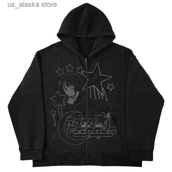 men's hoodies sweatshirts y2k clothing hoodie men streetwear long sleeve anime zip sweatshirt letter oversized clothing hoodie fashion, Black
men's hoodies sweatshirts y2k clothing hoodie men streetwear long sleeve anime zip sweatshirt letter oversized clothing hoodie fashion, Black