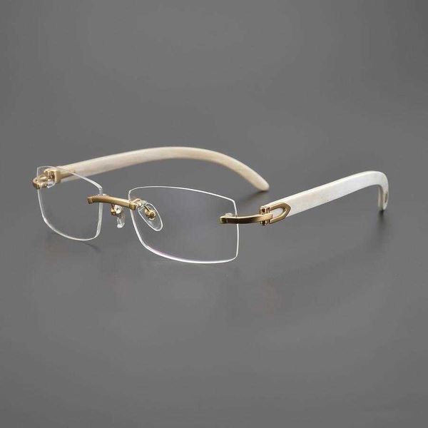 2023 new luxury designer sunglasses kajia series men's high-end natural ox angle myopia lens business frameless eye frame, White;black
2023 new luxury designer sunglasses kajia series men's high-end natural ox angle myopia lens business frameless eye frame, White;black