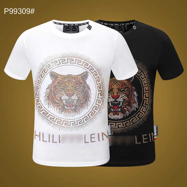 t-shirt designer skull pictures summer men's high-end t-shirtl51l, White;black