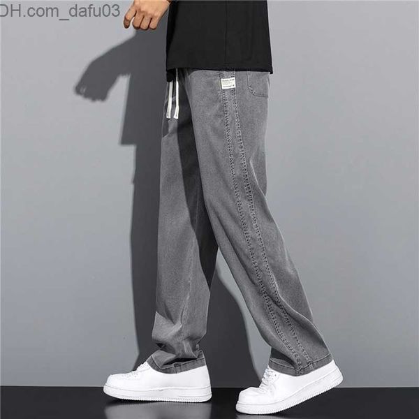 men's jeans mens jeans straight mens pants summer soft fabric thin loose drawstring elastic waist wide for men casual trousers plus 230, Blue
men's jeans mens jeans straight mens pants summer soft fabric thin loose drawstring elastic waist wide for men casual trousers plus 230, Blue