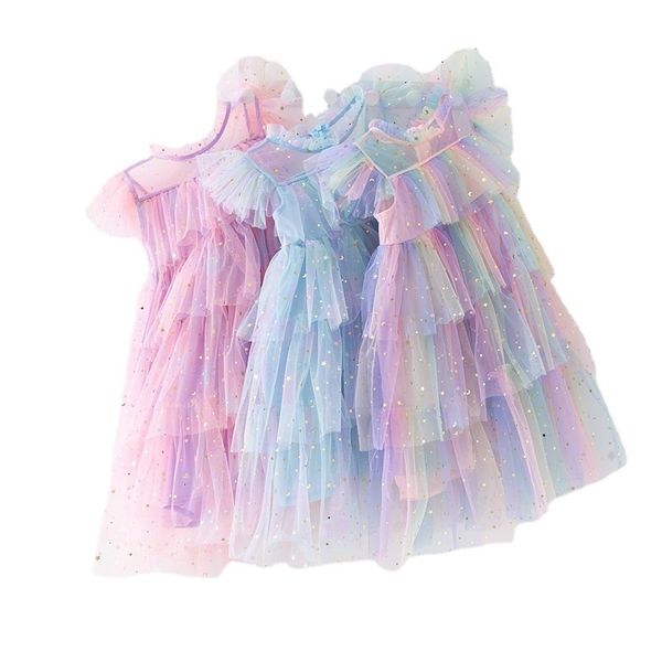 girl's dresses 1-12t girls fly sleeve rainbow star sequin tulle cake dresses super fairy princess dress kids mesh puffy birthday party, Red;yellow
girl's dresses 1-12t girls fly sleeve rainbow star sequin tulle cake dresses super fairy princess dress kids mesh puffy birthday party, Red;yellow