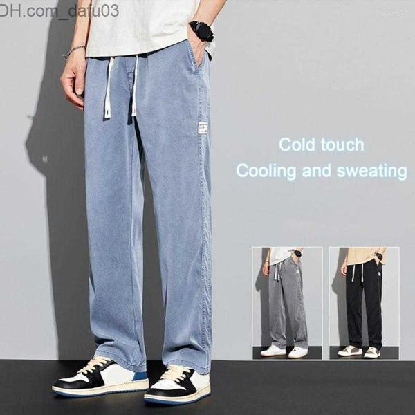 men's jeans men's jeans men pants mid-rise elastic waistband drawstring pockets thin solid hip hop straight wide leg denim daily g, Blue
men's jeans men's jeans men pants mid-rise elastic waistband drawstring pockets thin solid hip hop straight wide leg denim daily g, Blue