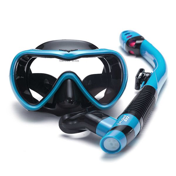 leakproof snorkel tube set diving mask anti-fog swimming diving goggles glasses snorkel tube for snorkeling swimming scubadiving, Blue
leakproof snorkel tube set diving mask anti-fog swimming diving goggles glasses snorkel tube for snorkeling swimming scubadiving, Blue