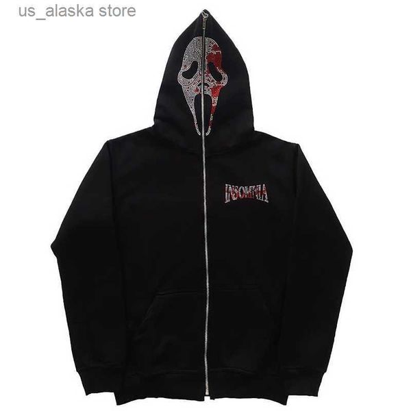 men's hoodies sweatshirts rhinestone zip hoodie demon goth sweatshirt sport coat pullover gothic y2k long sleeve oversized hoodie jacke, Black
men's hoodies sweatshirts rhinestone zip hoodie demon goth sweatshirt sport coat pullover gothic y2k long sleeve oversized hoodie jacke, Black