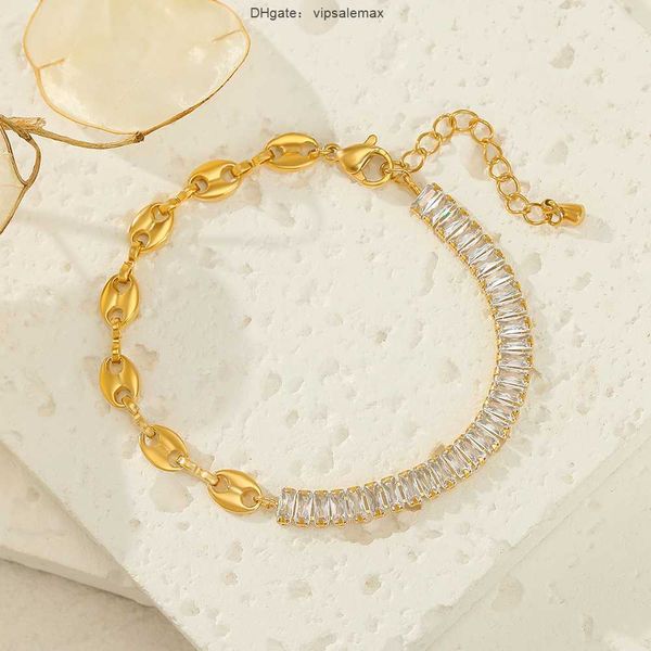 carlidana fashion pig nose stainless steel bracelet for women personality geometric crystal mixed chain bracelet jewelry gift, Golden;silver
carlidana fashion pig nose stainless steel bracelet for women personality geometric crystal mixed chain bracelet jewelry gift, Golden;silver