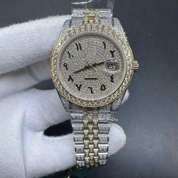 full diamonds men watches yellow gold 2tone case 41mm diamonds arabic dial diamond bracelet cz stones shiny watch, Slivery;brown
full diamonds men watches yellow gold 2tone case 41mm diamonds arabic dial diamond bracelet cz stones shiny watch, Slivery;brown