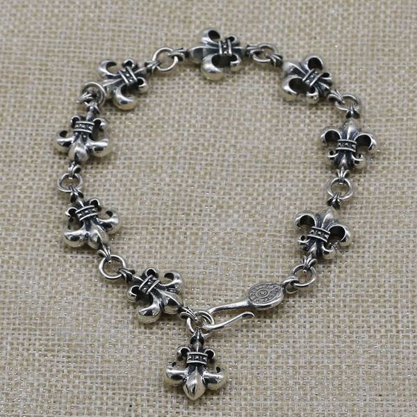 chrome heart s925 sterling silver children's military flower bracelet fashion personalized casual versatile men's jewelry hip hop, Black
chrome heart s925 sterling silver children's military flower bracelet fashion personalized casual versatile men's jewelry hip hop, Black