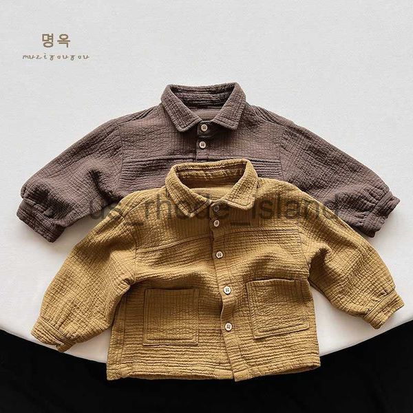 jackets kids cardigan coat cotton long sleeve solid color shirt korean japan style spring autumn baby girls boys casual loose shirt x0730, Blue;gray
jackets kids cardigan coat cotton long sleeve solid color shirt korean japan style spring autumn baby girls boys casual loose shirt x0730, Blue;gray