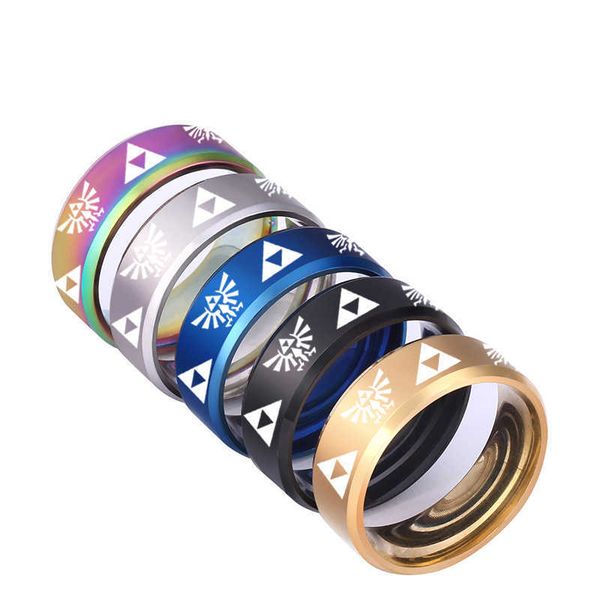 new zeldas triforce triangle symbol band ring for men women stainless steel finger cosplay party jewelry, Silver
new zeldas triforce triangle symbol band ring for men women stainless steel finger cosplay party jewelry, Silver