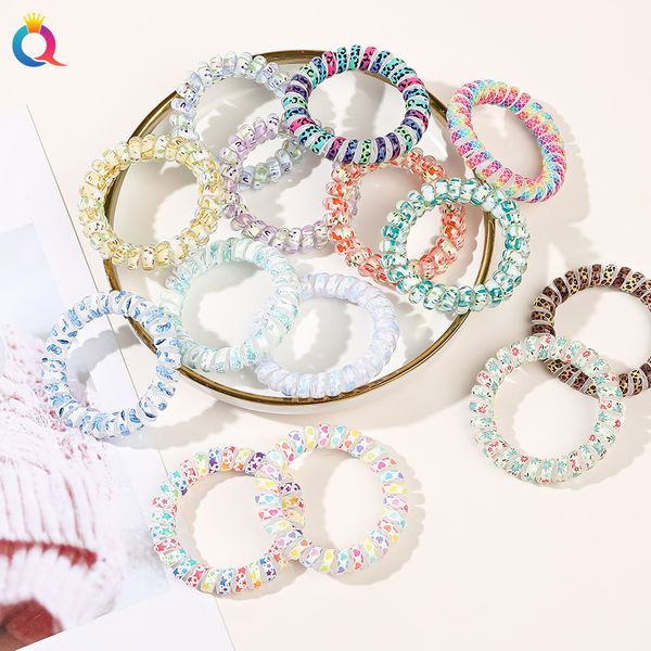 new women heart stars telephone wire rubber bands stretchy colors non-mark spiral coil ropes 5.5cm hair ties accessory 2336, Slivery;white
new women heart stars telephone wire rubber bands stretchy colors non-mark spiral coil ropes 5.5cm hair ties accessory 2336, Slivery;white