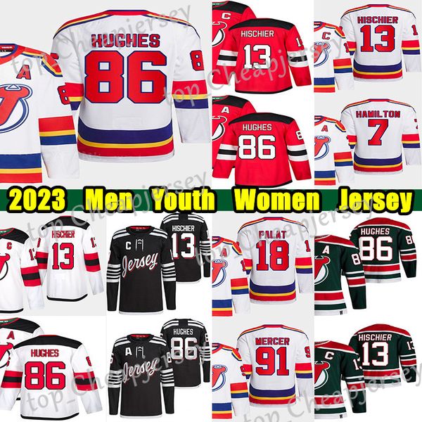 #86 jack hughes reverse retro hockey jersey #63 jesper bratt nico hischier dougie hamilton ondrej palat nico daws martin brodeur dawson merc, Black;red
#86 jack hughes reverse retro hockey jersey #63 jesper bratt nico hischier dougie hamilton ondrej palat nico daws martin brodeur dawson merc, Black;red