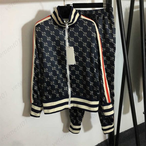 tracksuit two piece set designer jacket with long pant double letter print long sleeve zip up jackets webbing trim elastic waist drawstring, Gray
tracksuit two piece set designer jacket with long pant double letter print long sleeve zip up jackets webbing trim elastic waist drawstring, Gray