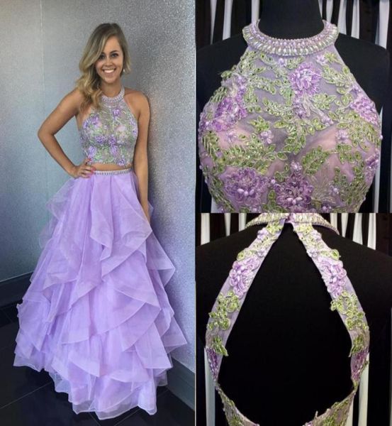 light purple two piece prom dresses halter appliques beaded organza floor length backless prom dresses sweet 16 dress2167886, Black
light purple two piece prom dresses halter appliques beaded organza floor length backless prom dresses sweet 16 dress2167886, Black