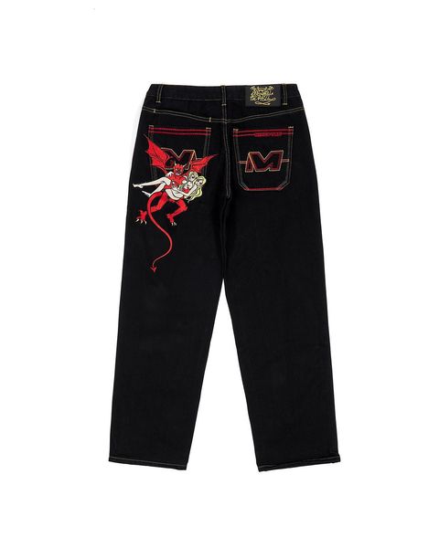 women's jeans retro devil printed jeans for men and women american y2k loose straight wideleg pants autumn ins casual oversized trouser, Blue
women's jeans retro devil printed jeans for men and women american y2k loose straight wideleg pants autumn ins casual oversized trouser, Blue