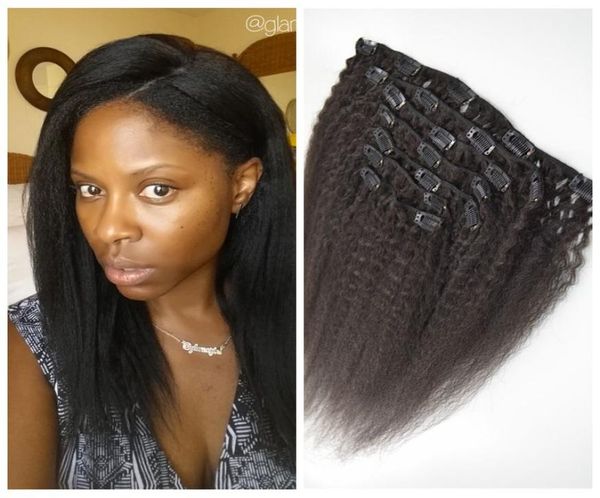7pcsset 100 human hair extension clipon hair brazilian clip in kinky straight hair extensions for black women geasy9000608, Black;brown
7pcsset 100 human hair extension clipon hair brazilian clip in kinky straight hair extensions for black women geasy9000608, Black;brown