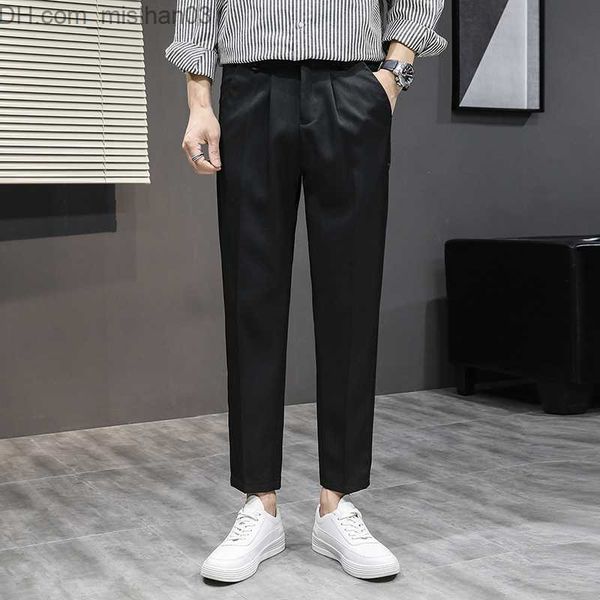 men's pants tfetters spring/summer brand men's formal trousers medium straight ankle long straight intelligent casual men's s, Black
men's pants tfetters spring/summer brand men's formal trousers medium straight ankle long straight intelligent casual men's s, Black