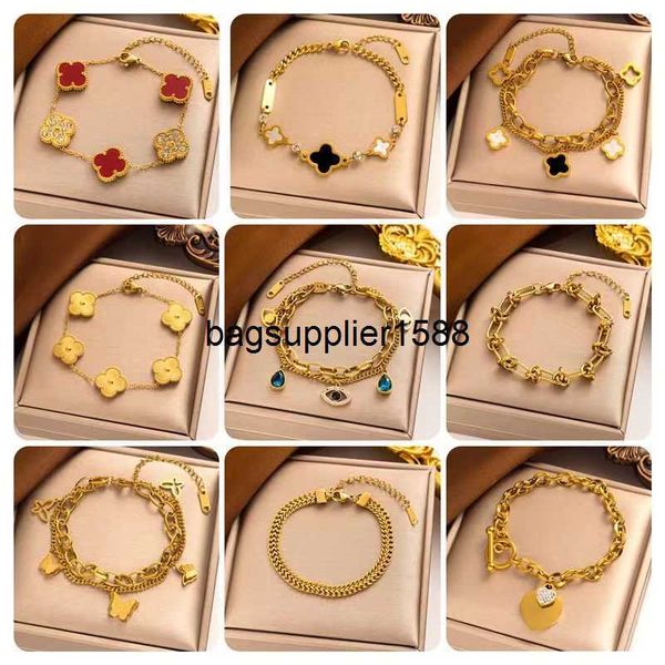 2023 luxury van clover designer bracelet pearl 4pcs 18k gold bracelet necklace earrings diamond wedding laser brand bracelet pendant, Black
2023 luxury van clover designer bracelet pearl 4pcs 18k gold bracelet necklace earrings diamond wedding laser brand bracelet pendant, Black