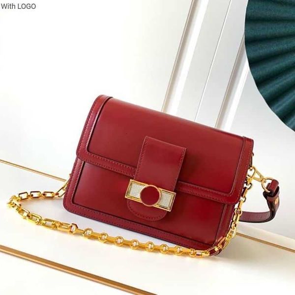 2023 new 9a l bag delicate knockoff designer shoulder bag dauphine mm 25cm genuine leather crossbody bag m55735 yl033, Black