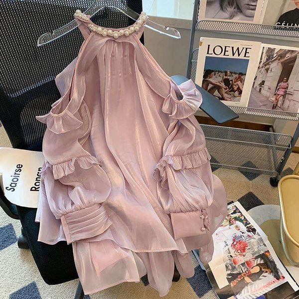 french high end satin beaded neck dress for women summer fashion fairy off shoulder tutu skirt, Black;gray
french high end satin beaded neck dress for women summer fashion fairy off shoulder tutu skirt, Black;gray