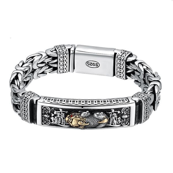 bangle real silver retro thick personalized lucky pixiu bracelet men man thai silver domineering trend money jewelry 230801, Black
bangle real silver retro thick personalized lucky pixiu bracelet men man thai silver domineering trend money jewelry 230801, Black