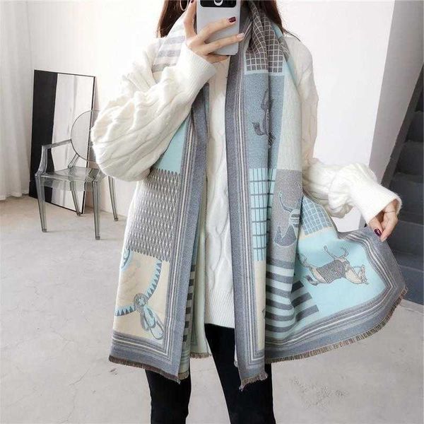 2023 new imitation cashmere scarf for women's autumn winter warm and thick air conditioning shawl long h horse wool travel qvsm, Blue;gray
2023 new imitation cashmere scarf for women's autumn winter warm and thick air conditioning shawl long h horse wool travel qvsm, Blue;gray