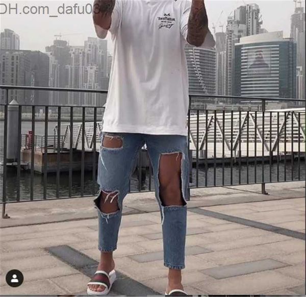 men's jeans fashion-light blue hole mens pencil jeans fashion long regular mid waist designer mens pants z230801
men's jeans fashion-light blue hole mens pencil jeans fashion long regular mid waist designer mens pants z230801