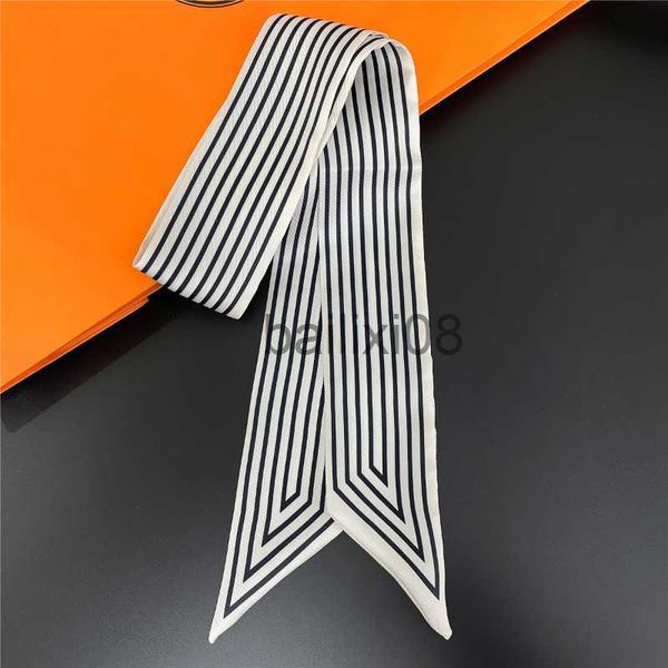 scarves luxury stripe design print skinny silk ribbon scarfs women soft satin neckerchief female hairband foulard neck scarves bag gift j230, Blue;gray
scarves luxury stripe design print skinny silk ribbon scarfs women soft satin neckerchief female hairband foulard neck scarves bag gift j230, Blue;gray